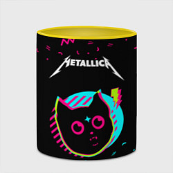 Кружка 3D Metallica - rock star cat, цвет: 3D-белый + желтый — фото 2