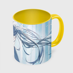 Кружка 3D Sousou no Frieren, цвет: 3D-белый + желтый
