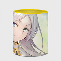 Кружка 3D Sousou no Frieren Фрирен beautiful, цвет: 3D-белый + желтый — фото 2