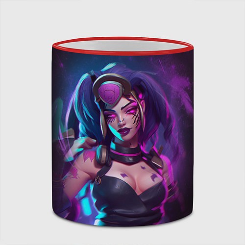 Кружка цветная League Of Legends Akali Kda / 3D-Красный кант – фото 2