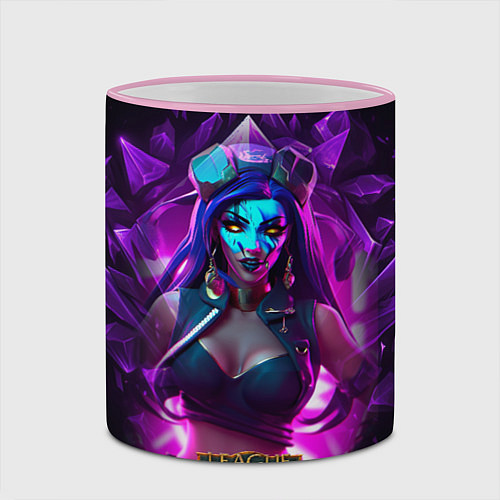 Кружка цветная League Of Legends Akali Kda / 3D-Розовый кант – фото 2