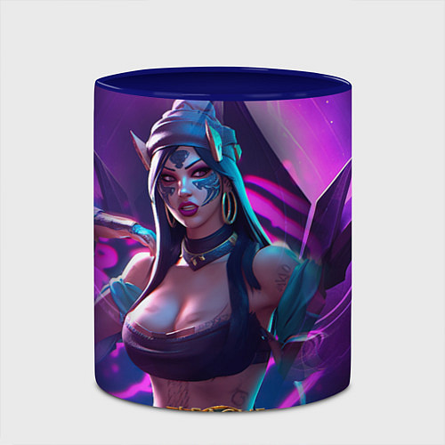 Кружка цветная League of Legends Kaisa Kda style / 3D-Белый + синий – фото 2