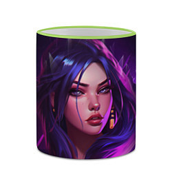 Кружка 3D League of Legends Kaisa Kda style, цвет: 3D-светло-зеленый кант — фото 2