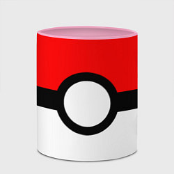 Кружка 3D Pokeball texture, цвет: 3D-белый + розовый — фото 2