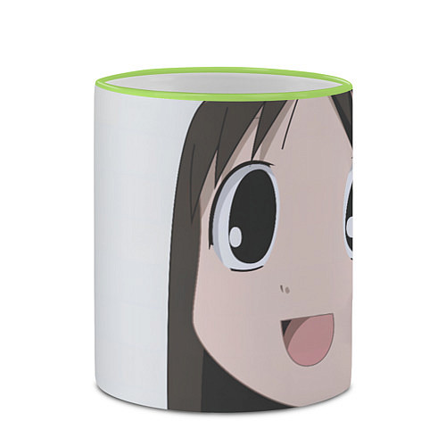 Кружка цветная Azumanga Daioh Аюму Касуга / 3D-Светло-зеленый кант – фото 2