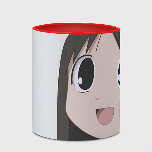 Кружка цветная Azumanga Daioh Аюму Касуга / 3D-Белый + красный – фото 2