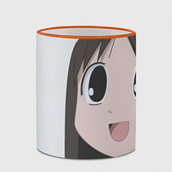 Кружка 3D Azumanga Daioh Аюму Касуга, цвет: 3D-оранжевый кант — фото 2