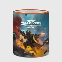 Кружка 3D Helldivers 2 art for the game, цвет: 3D-оранжевый кант — фото 2