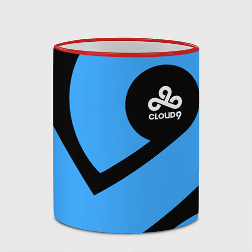 Кружка цветная Cloud9 - fan art / 3D-Красный кант – фото 2