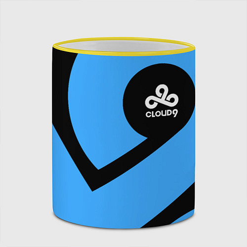 Кружка цветная Cloud9 - fan art / 3D-Желтый кант – фото 2