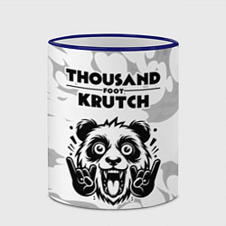 Кружка 3D Thousand Foot Krutch рок панда на светлом фоне, цвет: 3D-синий кант — фото 2