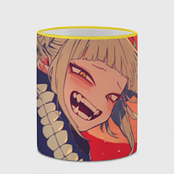 Кружка 3D Моя геройская академия Himiko Toga, цвет: 3D-желтый кант — фото 2