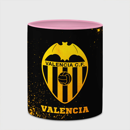 Кружка цветная Valencia - gold gradient / 3D-Белый + розовый – фото 2