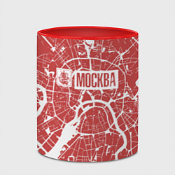 Кружка 3D Красная карта Москвы, цвет: 3D-белый + красный — фото 2