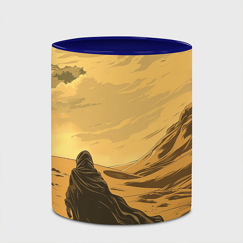 Кружка цветная Dune - The Traveler / 3D-Белый + синий – фото 2