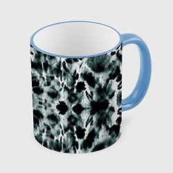 Кружка 3D Тай дай зелёный, цвет: 3D-небесно-голубой кант