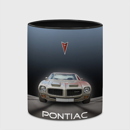 Кружка цветная Американский масл-кар Pontiac / 3D-Белый + черный – фото 2