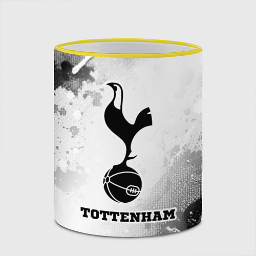 Кружка цветная Tottenham sport на светлом фоне / 3D-Желтый кант – фото 2