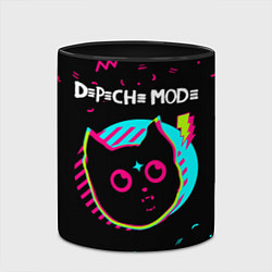 Кружка 3D Depeche Mode - rock star cat, цвет: 3D-белый + черный — фото 2