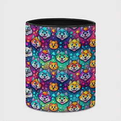 Кружка 3D Furry color anime animal faces, цвет: 3D-белый + черный — фото 2