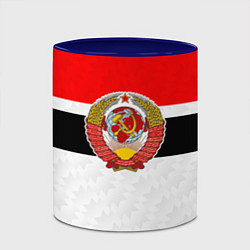 Кружка 3D Герб СССР - ретро цвета, цвет: 3D-белый + синий — фото 2