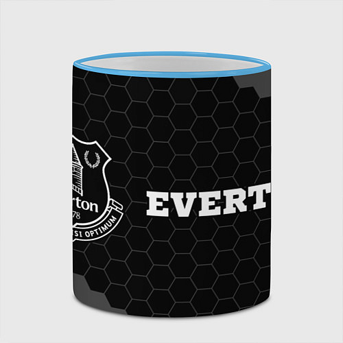 Кружка цветная Everton sport на темном фоне по-горизонтали / 3D-Небесно-голубой кант – фото 2
