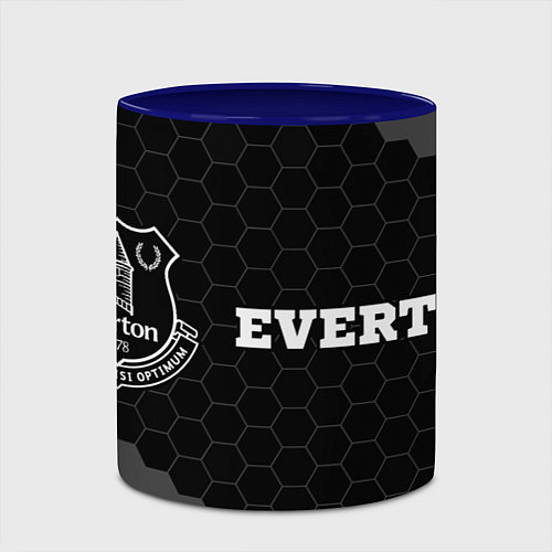 Кружка цветная Everton sport на темном фоне по-горизонтали / 3D-Белый + синий – фото 2