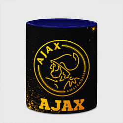 Кружка 3D Ajax - gold gradient, цвет: 3D-белый + синий — фото 2