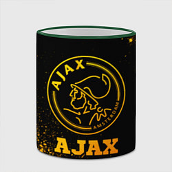 Кружка 3D Ajax - gold gradient, цвет: 3D-зеленый кант — фото 2