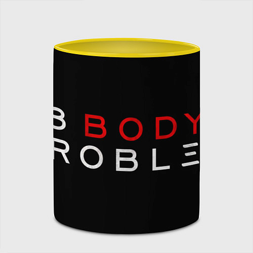 Кружка цветная 3 Body Problem - logo / 3D-Белый + желтый – фото 2