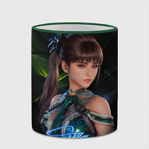 Кружка цветная Ева Stellar Blade / 3D-Зеленый кант – фото 2