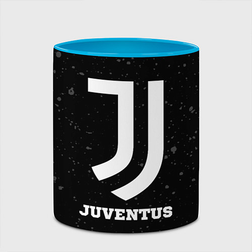 Кружка цветная Juventus sport на темном фоне / 3D-Белый + небесно-голубой – фото 2