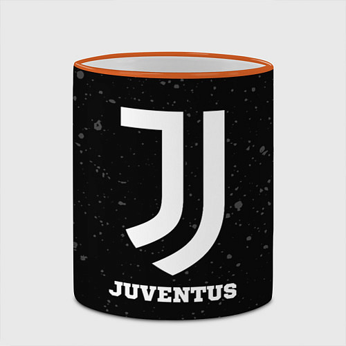 Кружка цветная Juventus sport на темном фоне / 3D-Оранжевый кант – фото 2