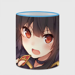 Кружка 3D Konosuba Мэгумин cute, цвет: 3D-небесно-голубой кант — фото 2