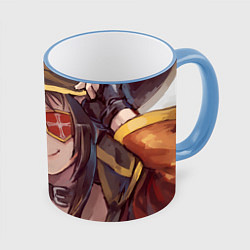 Кружка 3D Konosuba Мэгумин cute, цвет: 3D-небесно-голубой кант