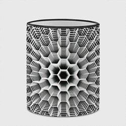 Кружка 3D Бесконечный гексагональный каркас, цвет: 3D-черный кант — фото 2
