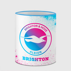 Кружка 3D Brighton neon gradient style, цвет: 3D-небесно-голубой кант — фото 2