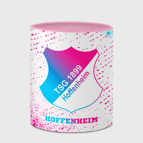 Кружка цветная Hoffenheim neon gradient style / 3D-Белый + розовый – фото 2