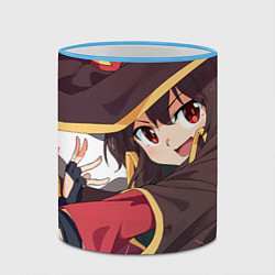 Кружка 3D Konosuba Мэгумин cute, цвет: 3D-небесно-голубой кант — фото 2