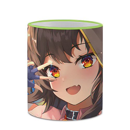 Кружка цветная Konosuba Мэгумин cute / 3D-Светло-зеленый кант – фото 2