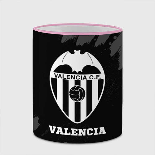 Кружка цветная Valencia sport на темном фоне / 3D-Розовый кант – фото 2