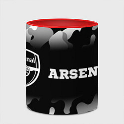 Кружка 3D Arsenal sport на темном фоне по-горизонтали, цвет: 3D-белый + красный — фото 2