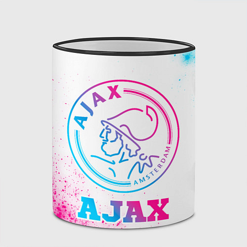 Кружка цветная Ajax neon gradient style / 3D-Черный кант – фото 2