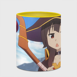 Кружка 3D Konosuba Мэгумин cute, цвет: 3D-белый + желтый — фото 2