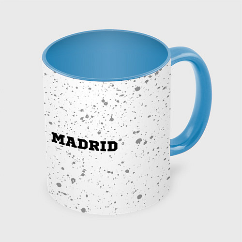 Кружка цветная Real Madrid sport на светлом фоне по-горизонтали / 3D-Белый + небесно-голубой – фото 1