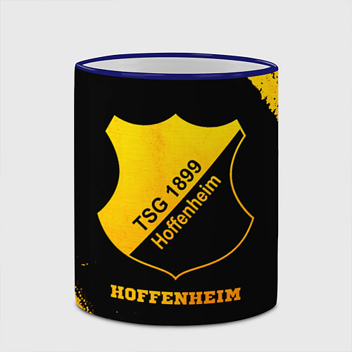 Кружка цветная Hoffenheim - gold gradient / 3D-Синий кант – фото 2