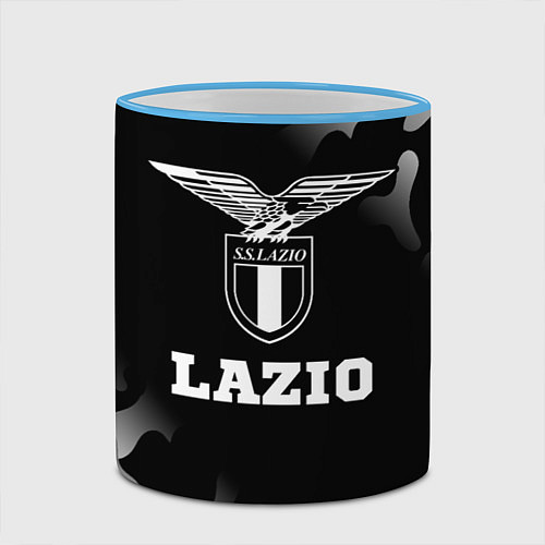 Кружка цветная Lazio sport на темном фоне / 3D-Небесно-голубой кант – фото 2