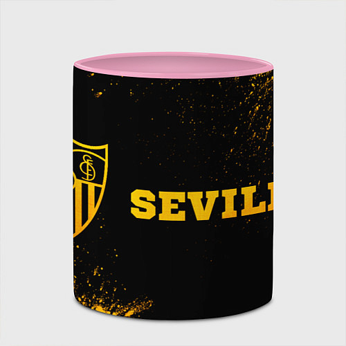 Кружка цветная Sevilla - gold gradient по-горизонтали / 3D-Белый + розовый – фото 2