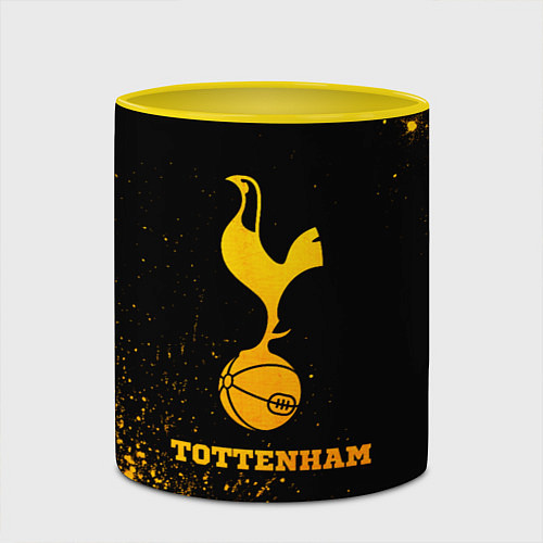 Кружка цветная Tottenham - gold gradient / 3D-Белый + желтый – фото 2