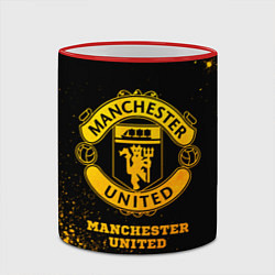 Кружка 3D Manchester United - gold gradient, цвет: 3D-красный кант — фото 2